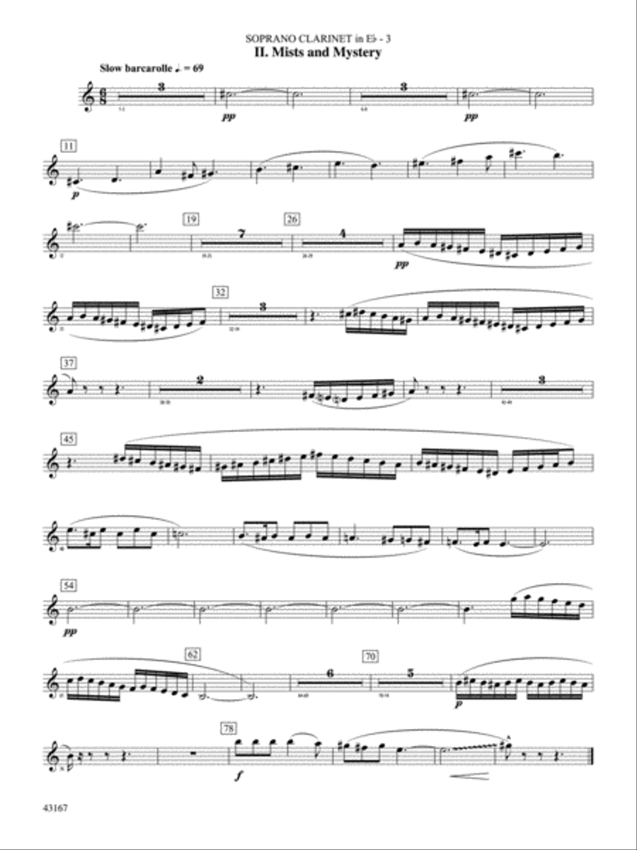 Down to the Sea in Ships (from the NBC TV Film Project 20): E-flat Soprano Clarinet Concert Band scores gallery preview page 4