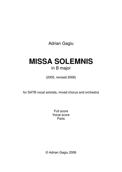 Missa Solemnis, op. 27 image number null
