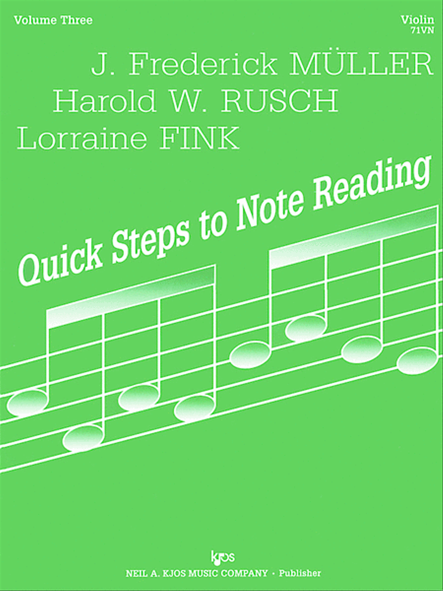 Quick Steps To Notereading, Vol 3 - Violin Chamber Orchestra scores gallery preview page 1