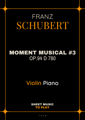 Moment Musical No.3, Op.94 - Violin and Piano