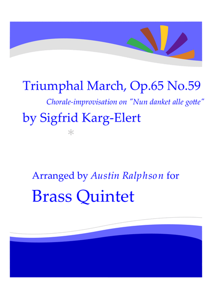 Triumphal March based on Nun Danket Alle Gotte - brass quintet image number null