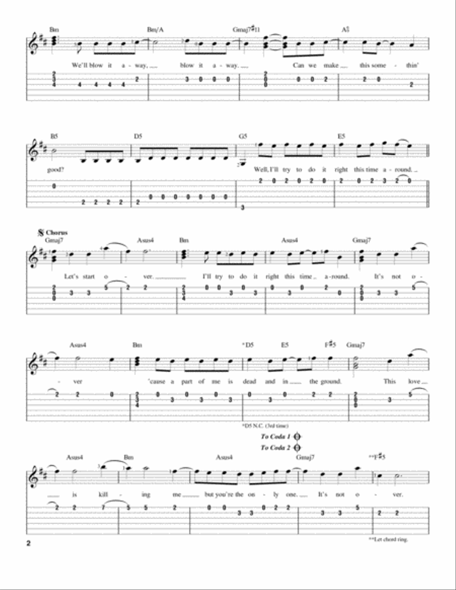 It's Not Over Acoustic Guitar scores gallery preview page 2