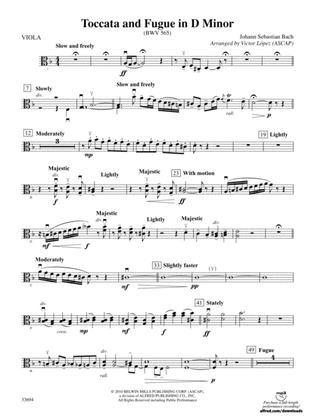 Toccata and Fugue in D Minor: Viola