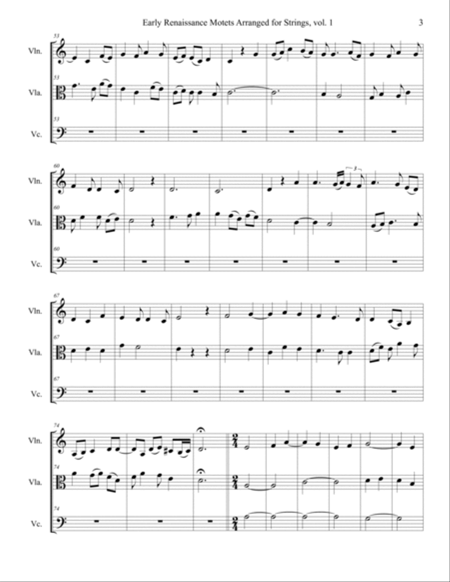 Early Renaissance Motets Arranged for Strings, vol. 1 String Orchestra scores gallery preview page 5