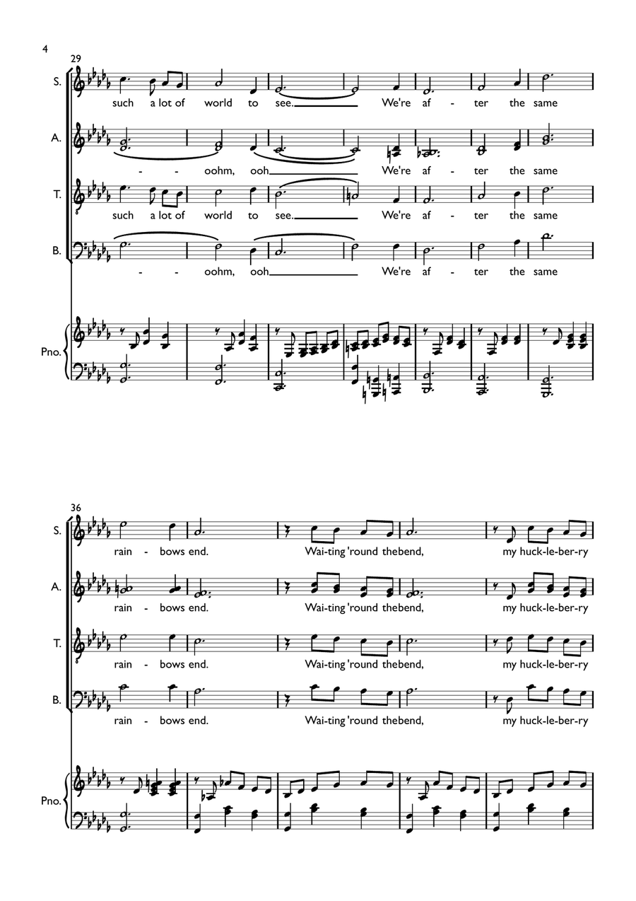 Moon River Moon River Choir scores gallery preview page 4