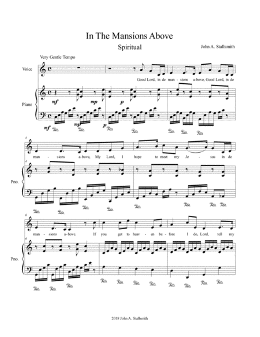 In The Mansions Above Voice scores gallery preview page 1