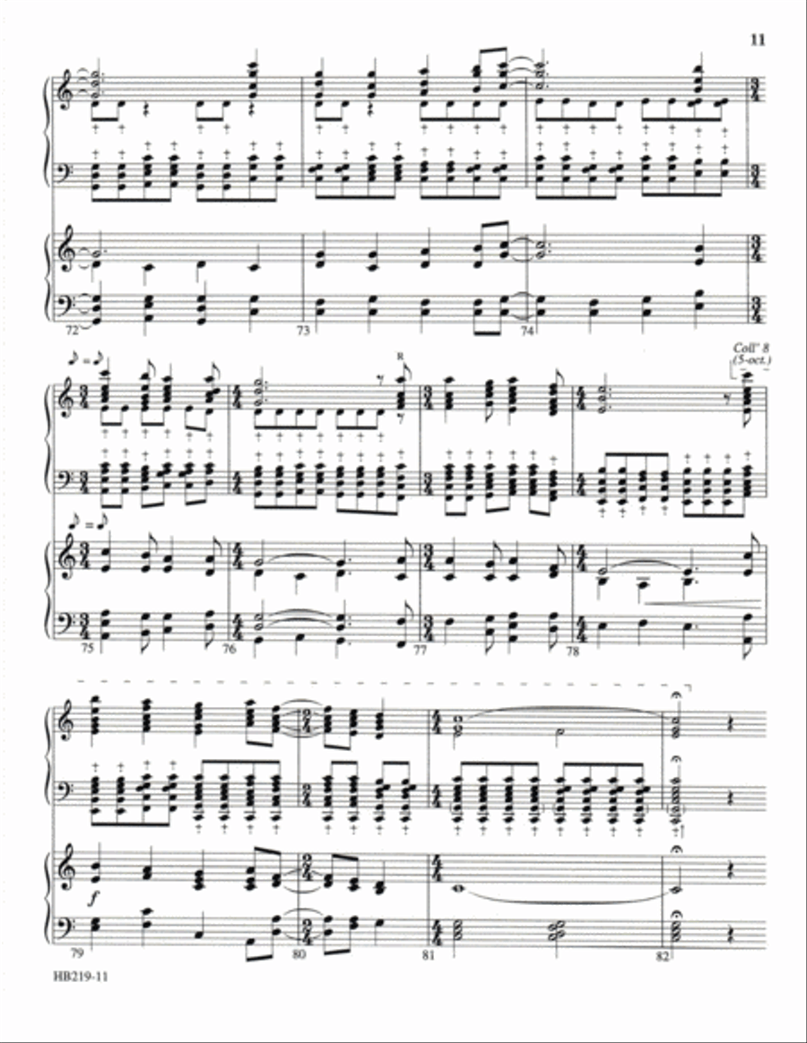 A Mighty Fortress Is Our God - organ and handbell score by Janet Linker Handbell Choir - Sheet Music page 10