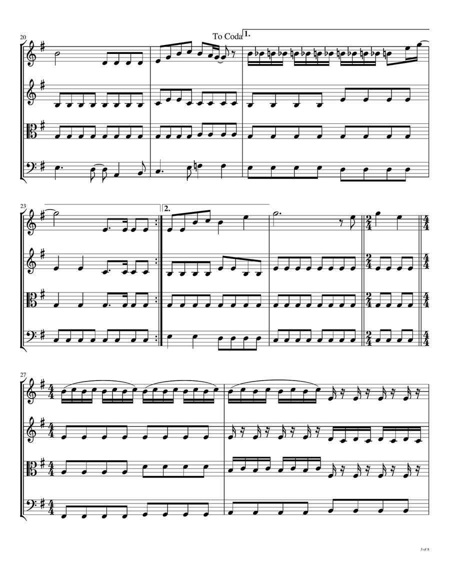 A Day In The Life String Quartet scores gallery preview page 4