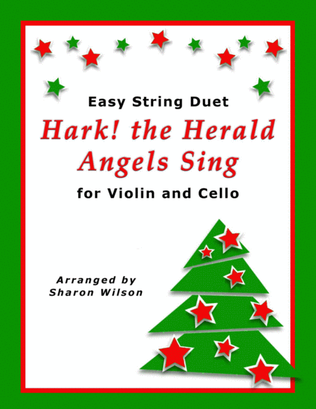 Book cover for Hark! the Herald Angels Sing (Easy Violin and Cello Duet)