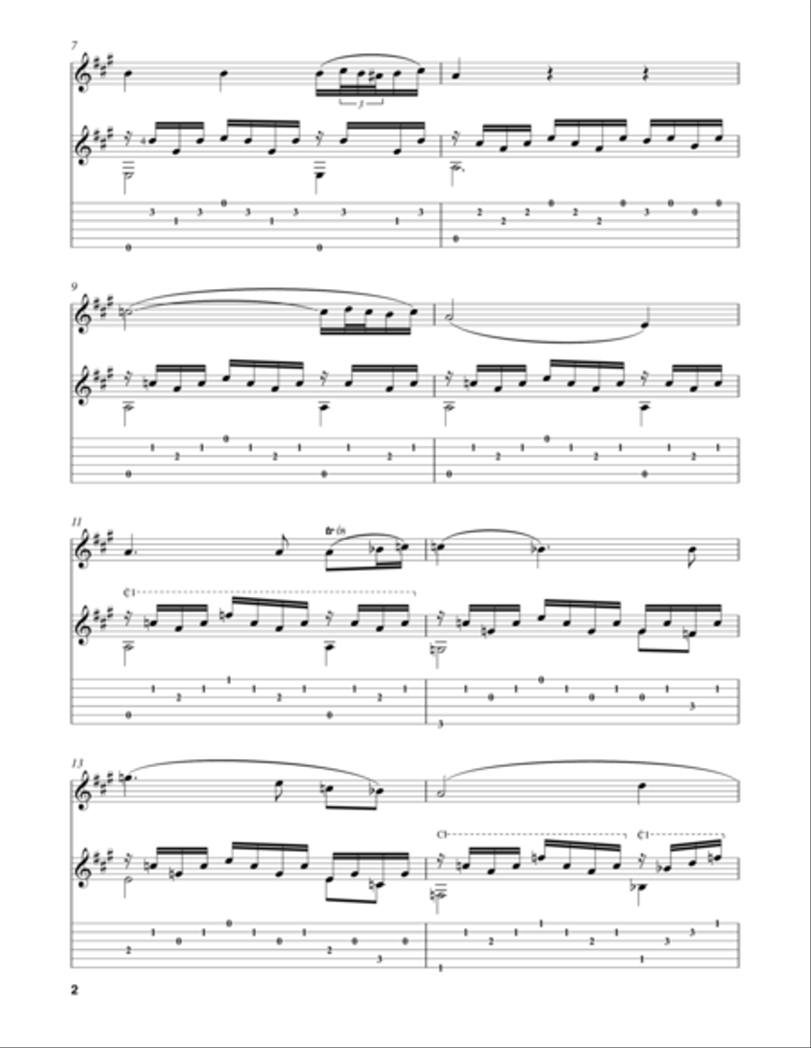 Violin Sonata No. 5 (Second Movement Theme) Flute scores gallery preview page 2
