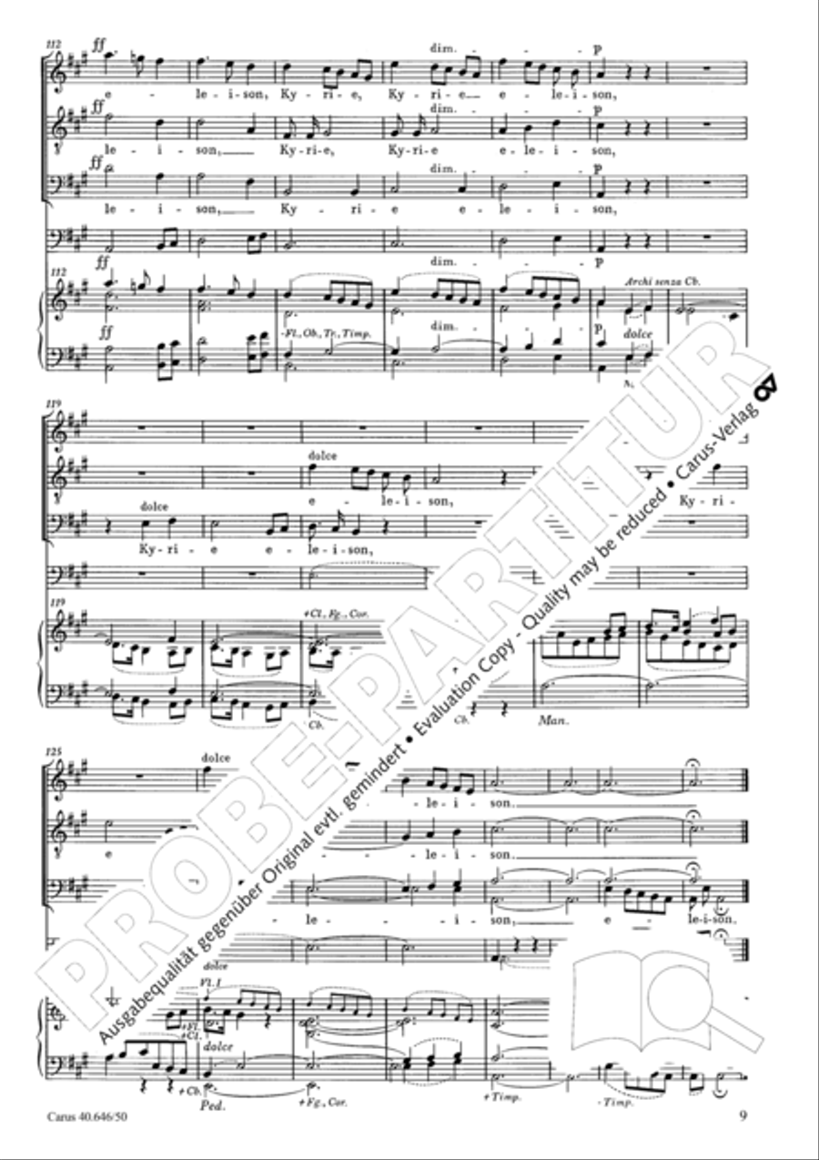 Mass in A major STB scores gallery preview page 11