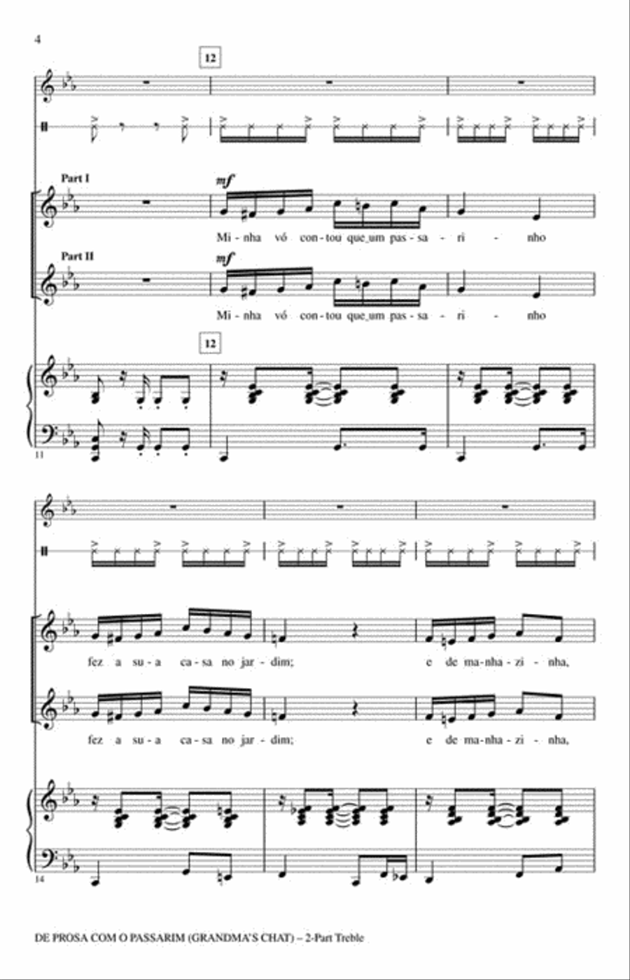 De Prosa com o Passarim (Grandma's Chat) 2-Part scores gallery preview page 3