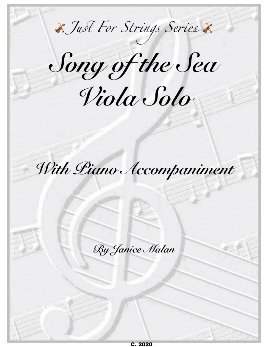 Song of the Sea for Viola solo with piano accompaniment Piano Accompaniment scores gallery preview page 1