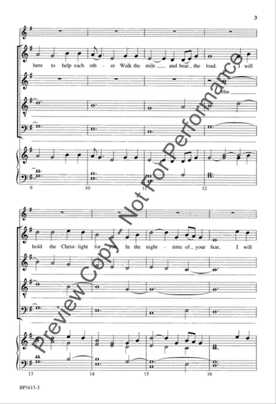 We Are Trav'lers On a Journey 4-Part scores gallery preview page 4