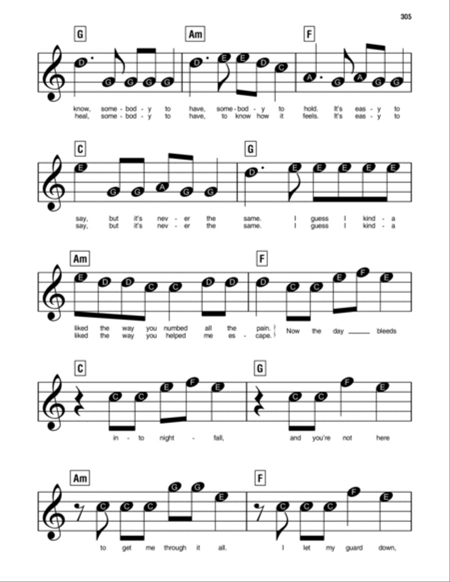 Someone You Loved Easy Piano scores gallery preview page 2