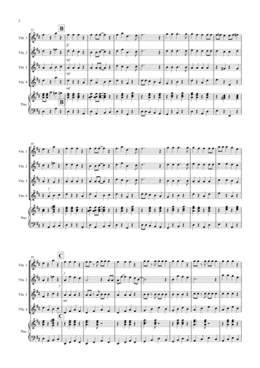 3 Jazzy Christmas Pieces for Violin Quartet image number null