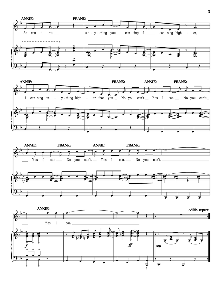 Anything You Can Do (from Annie Get Your Gun) Piano, Vocal scores gallery preview page 3
