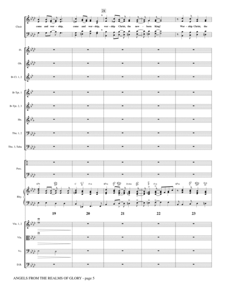 Angels From The Realms Of Glory - Full Score