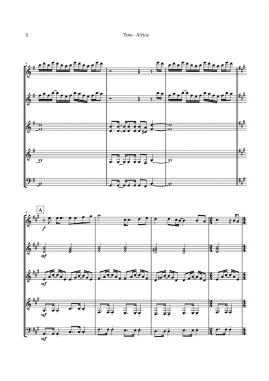 Africa Guitar Ensemble scores gallery preview page 5
