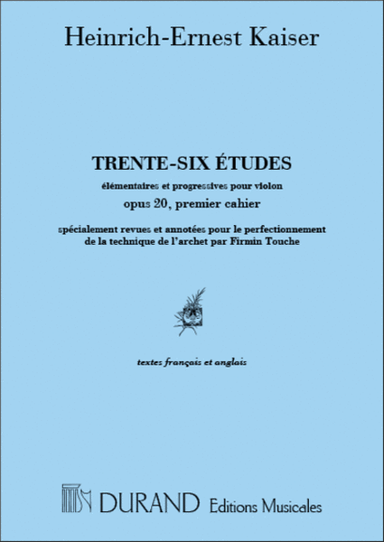 36 Etudes op. 20 - Vol. 1