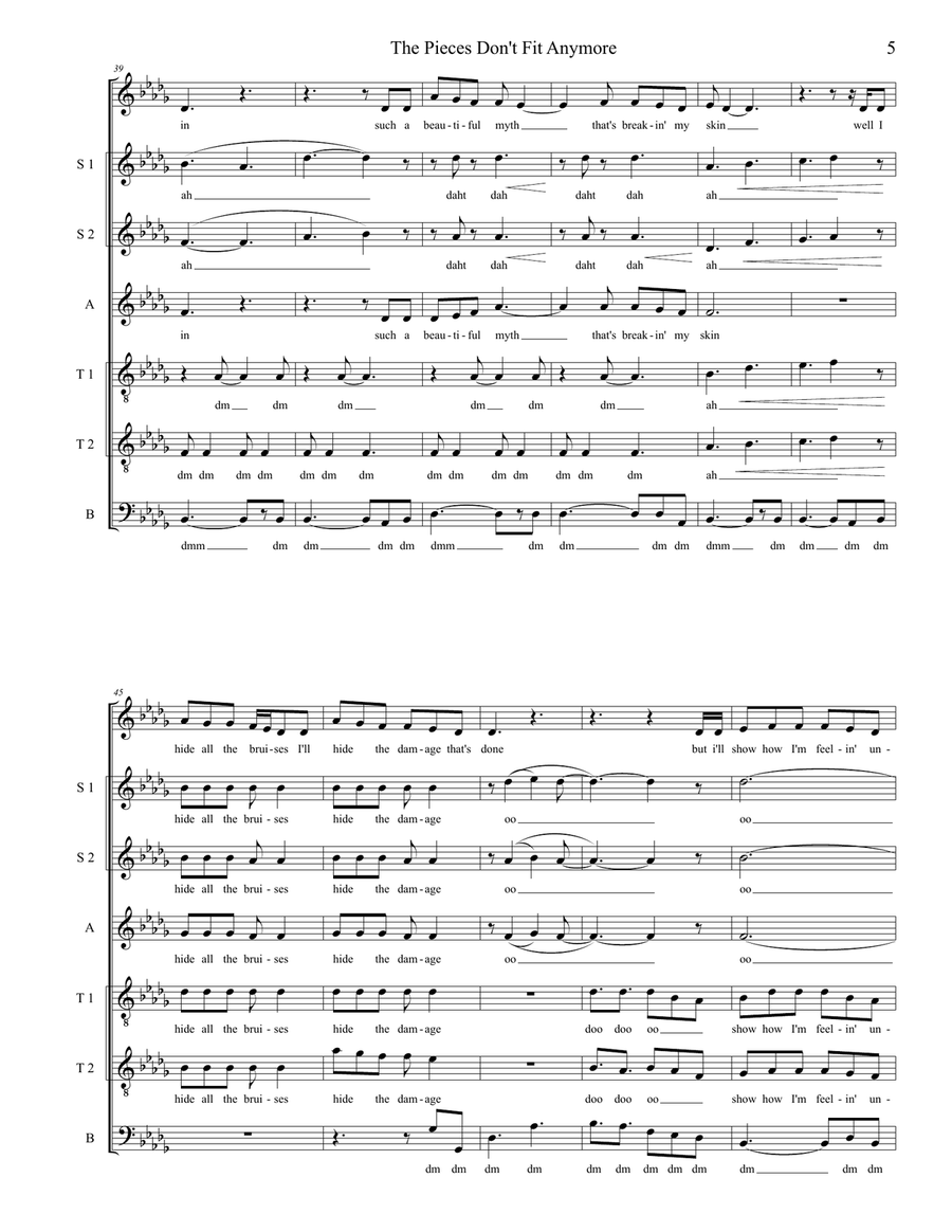 The Pieces Don't Fit Anymore Small Ensemble scores gallery preview page 5