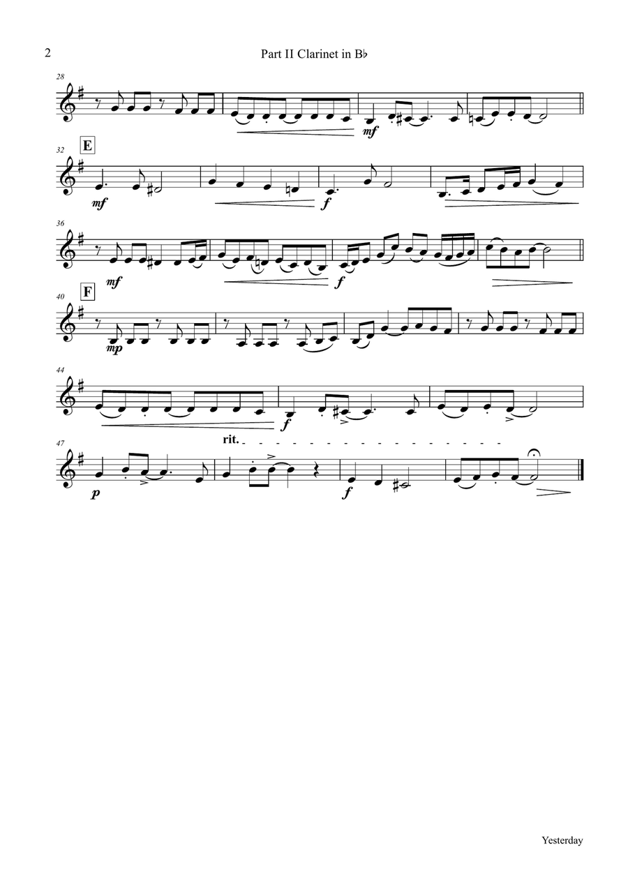Yesterday Woodwind Trio scores gallery preview page 6
