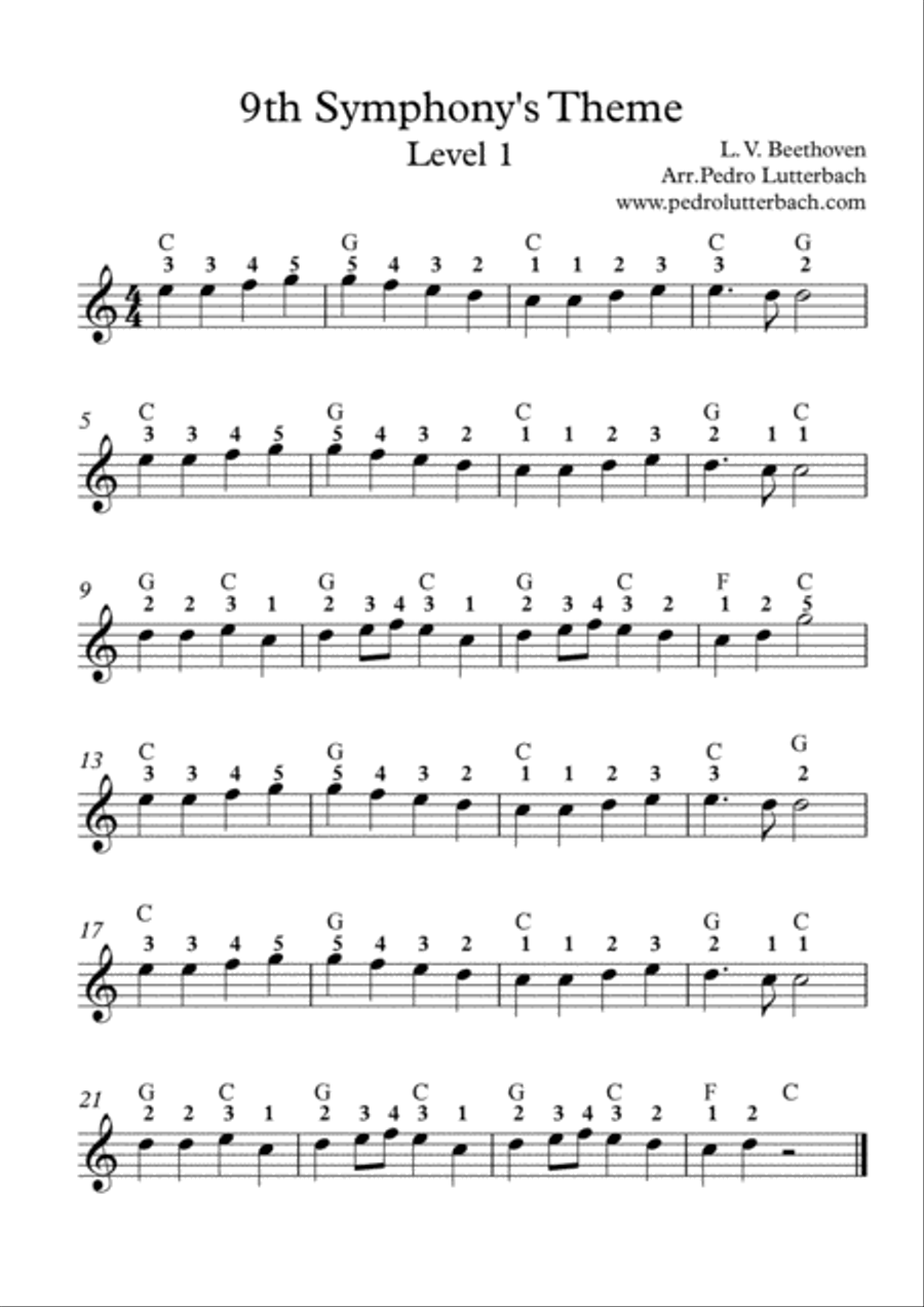 9th Symphony's Theme 9th Symphony's Theme Small Ensemble scores gallery preview page 1