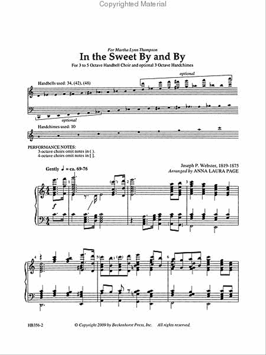 In the Sweet By and By - Page 5-Octaves scores gallery preview page 2