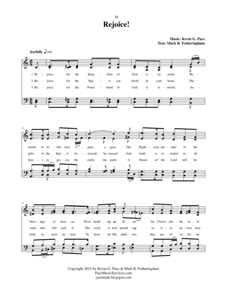 Rejoice! - an original hymn for SATB voices image number null