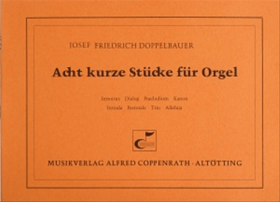 Acht kurze Stucke fur Orgel Organ Solo scores gallery preview page 1