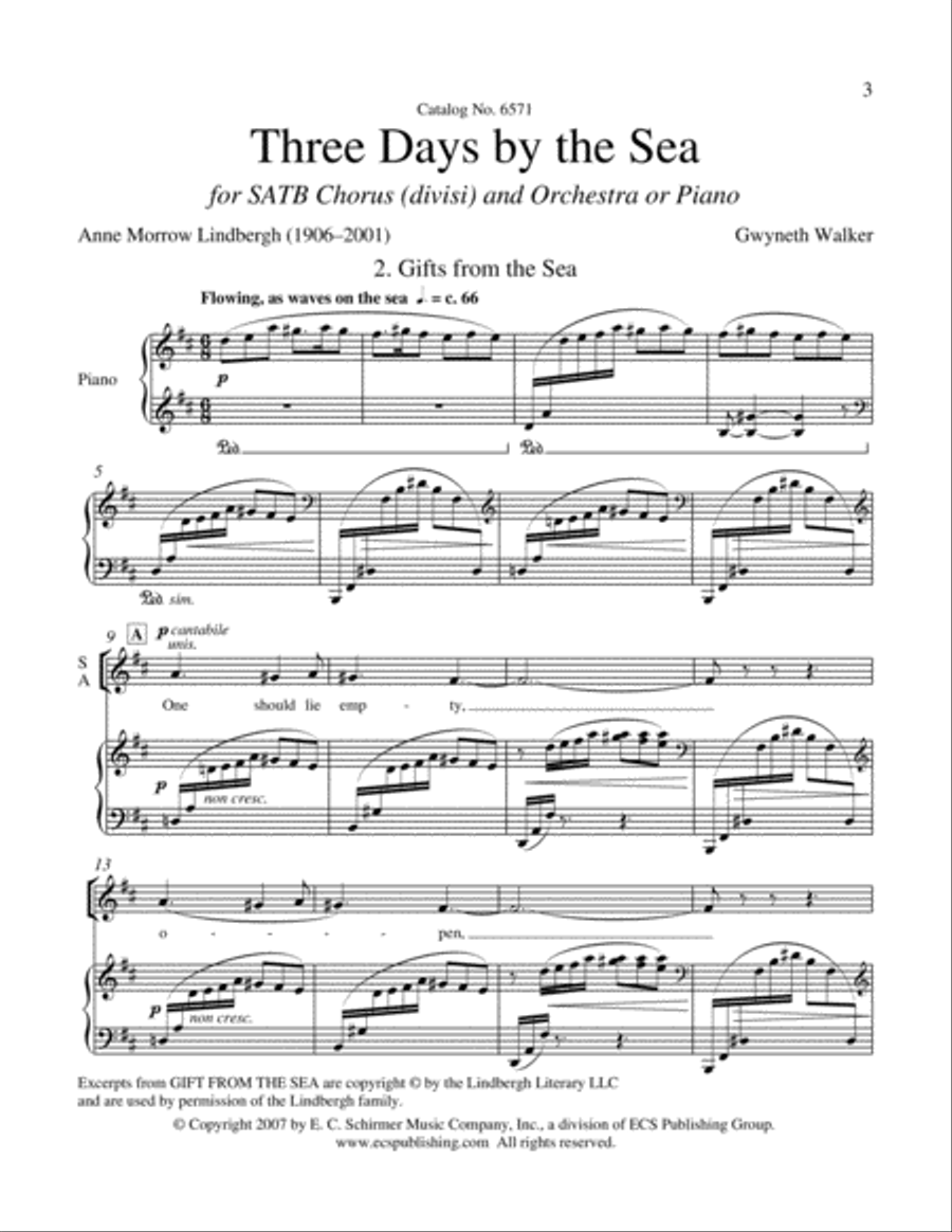 2. Gifts from the Sea Divisi scores gallery preview page 3
