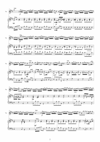 Vivaldi - Violin Concerto No.9 Op.3 in D major RV 230 for Violin and Piano image number null