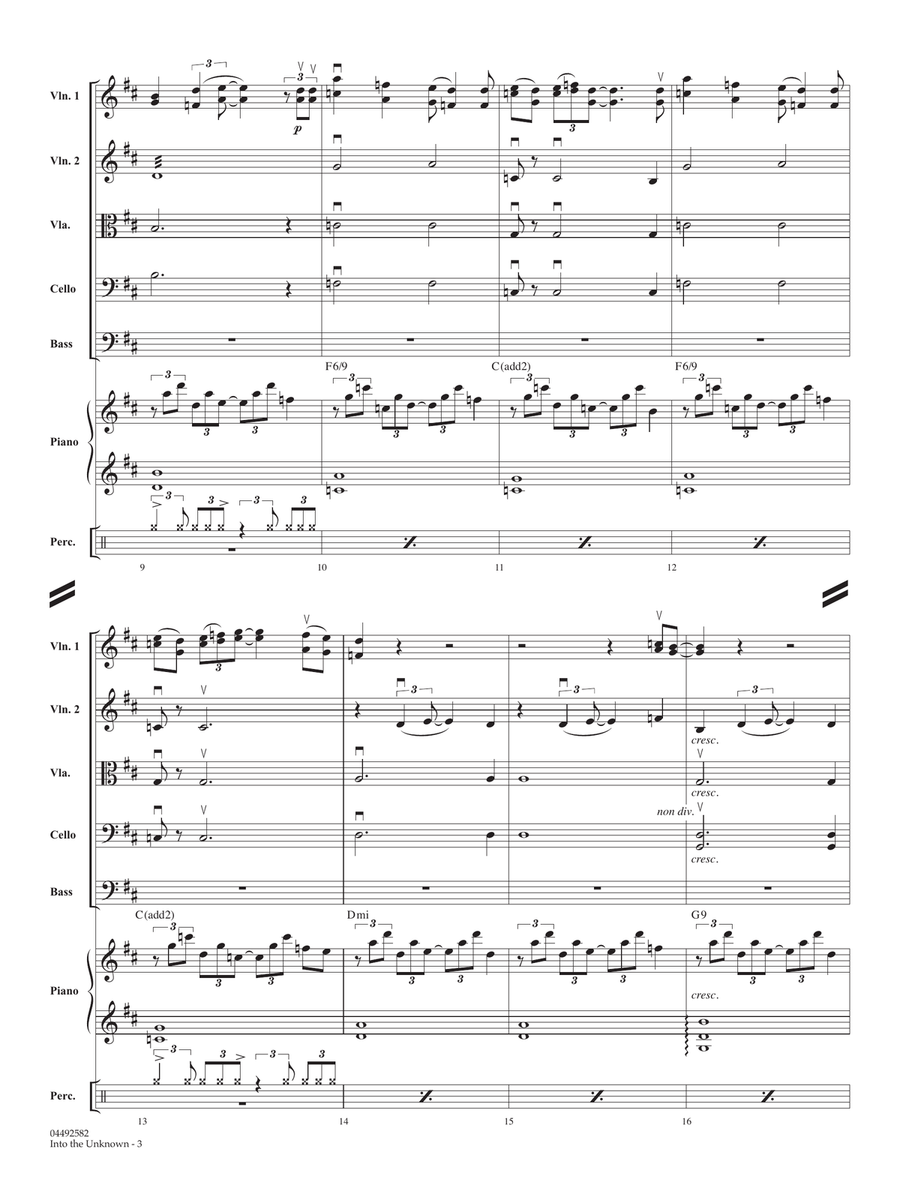 Into the Unknown (from Frozen) (arr. Larry Moore) - Conductor Score (Full Score) String Orchestra scores gallery preview page 3
