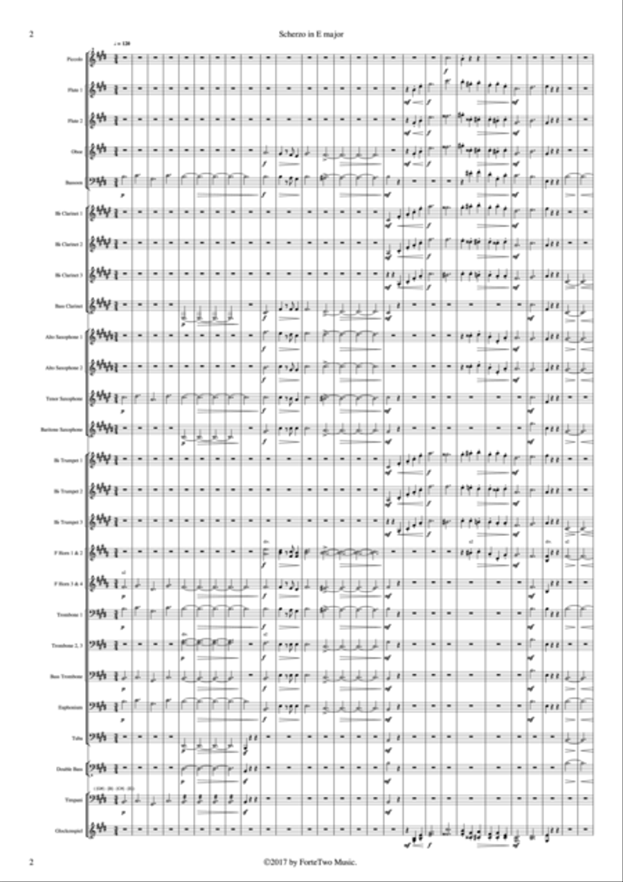 Chopin - Scherzo in E major (Op. 54) for Concert Band Concert Band scores gallery preview page 2
