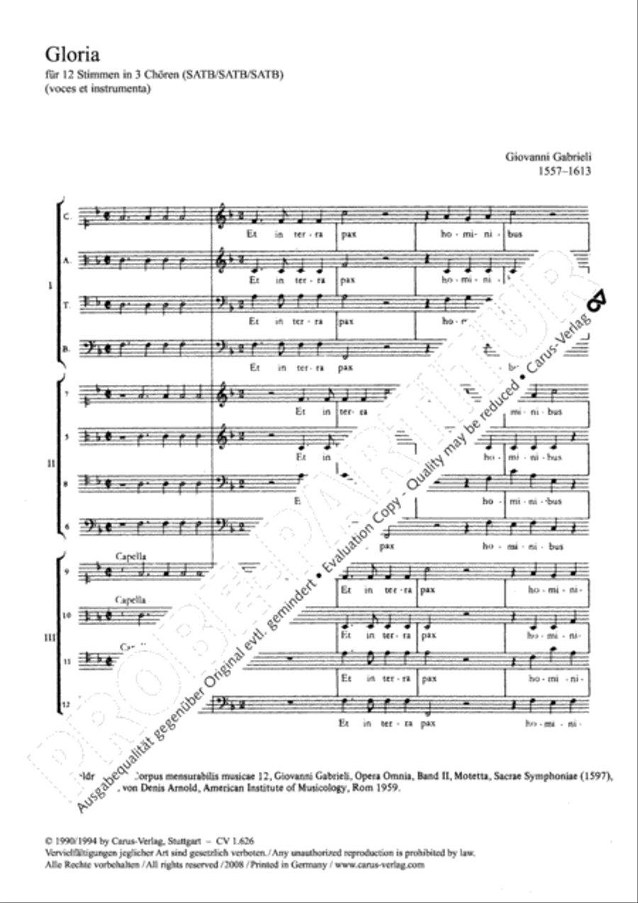 Gloria 4-Part scores gallery preview page 2