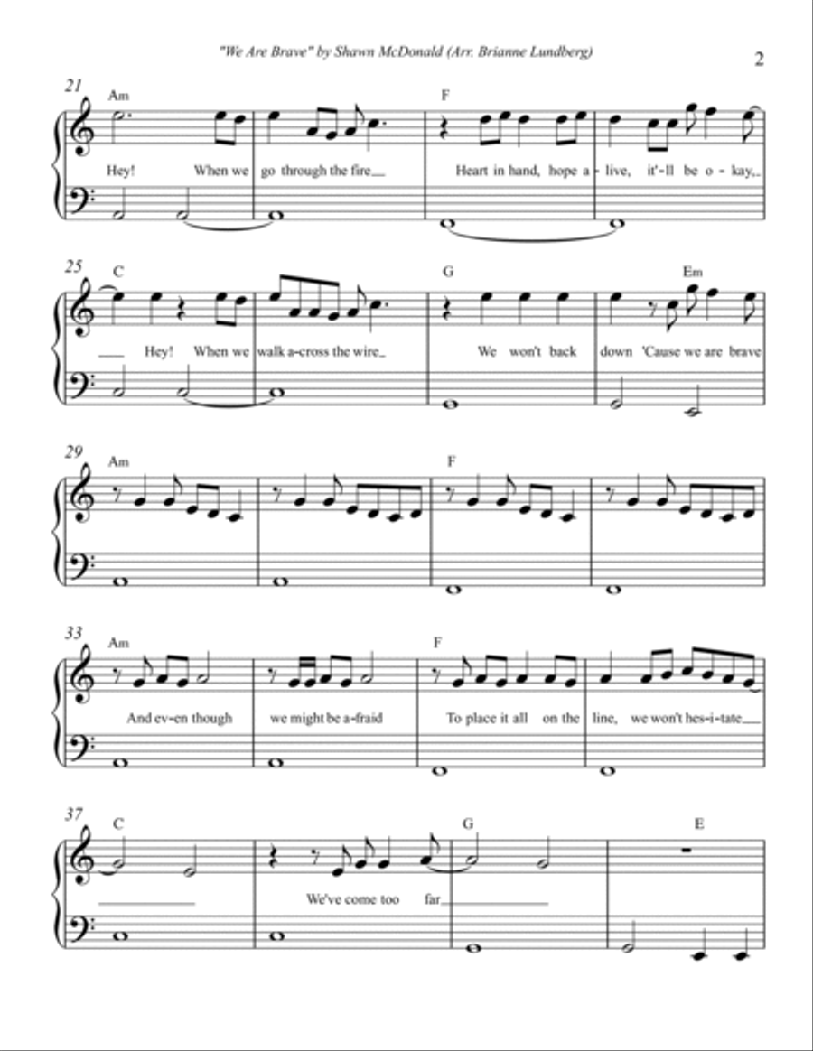 We Are Brave Voice scores gallery preview page 3