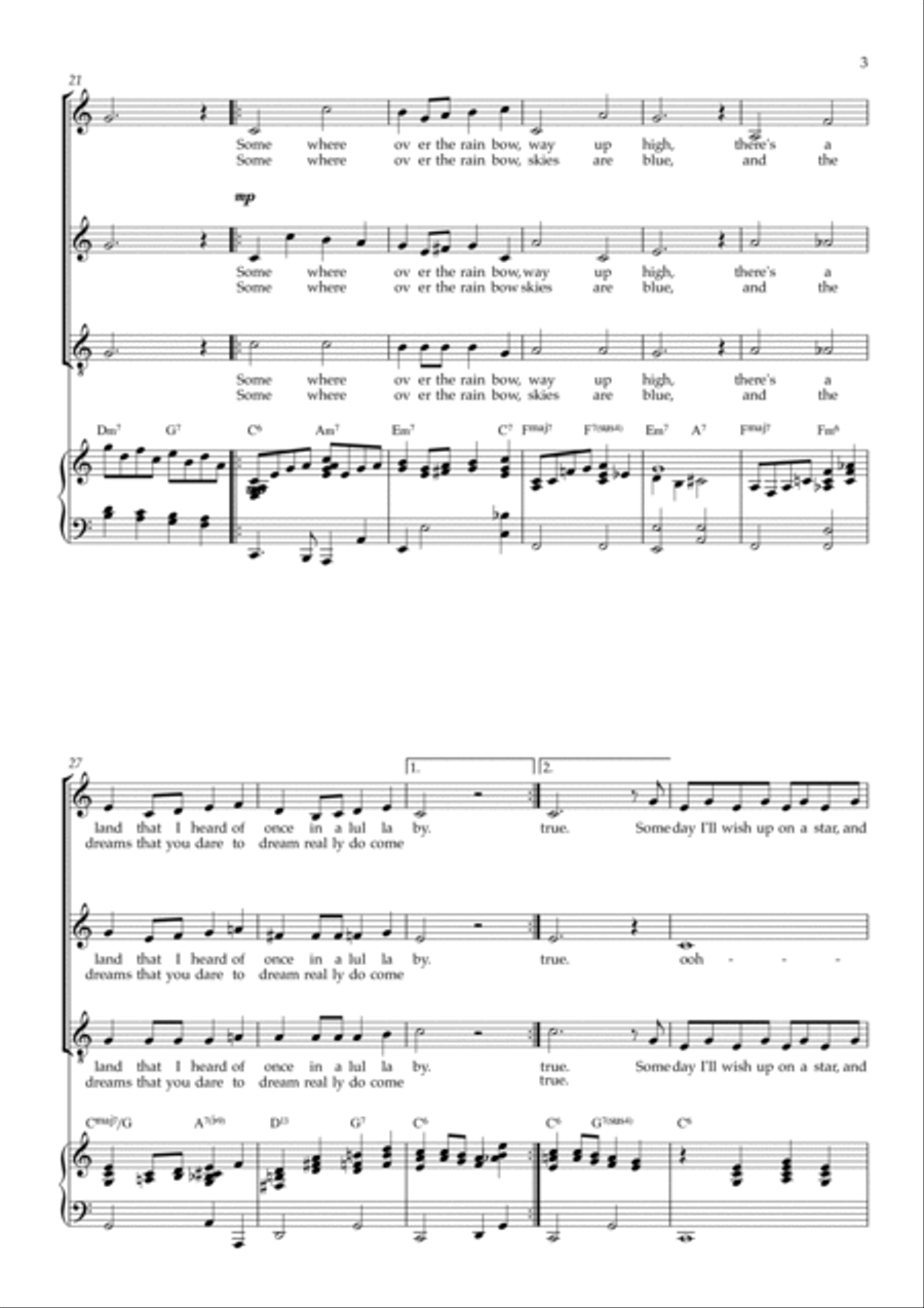 Over The Rainbow Choir scores gallery preview page 3