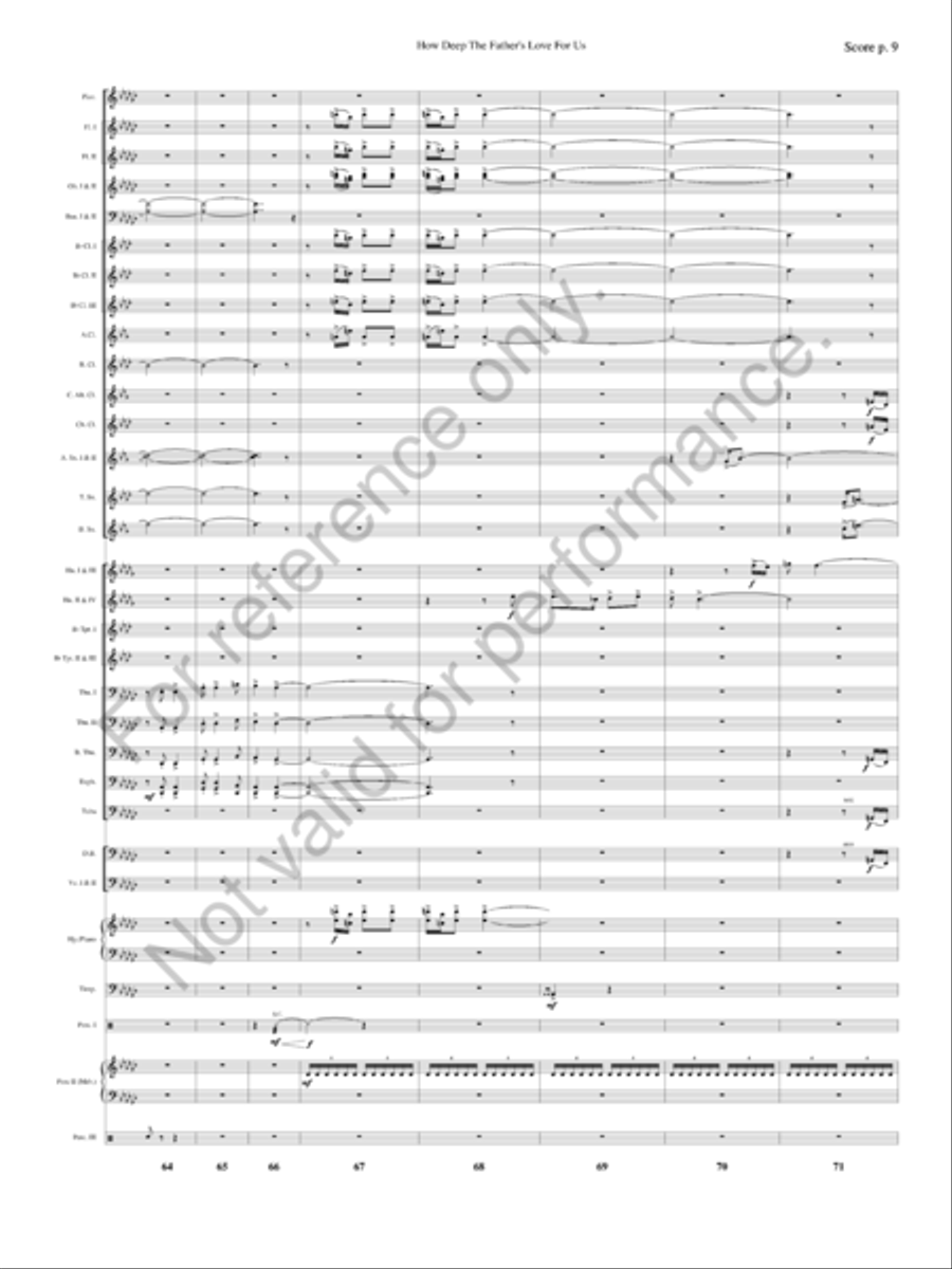 How Deep The Father's Love For Us Concert Band scores gallery preview page 12