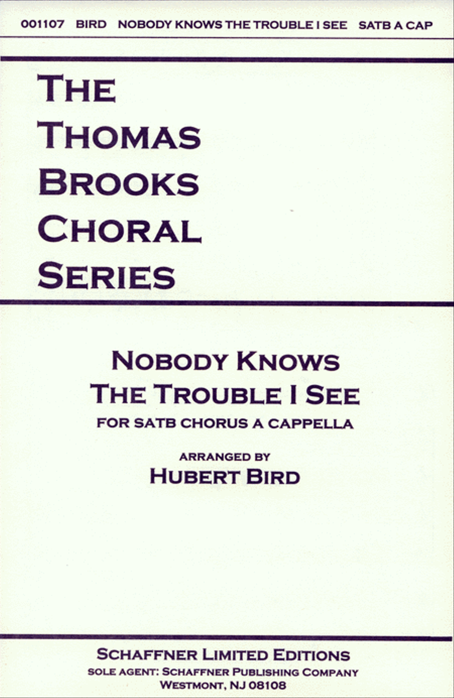 Nobody Knows The Trouble I See 4-Part scores gallery preview page 1
