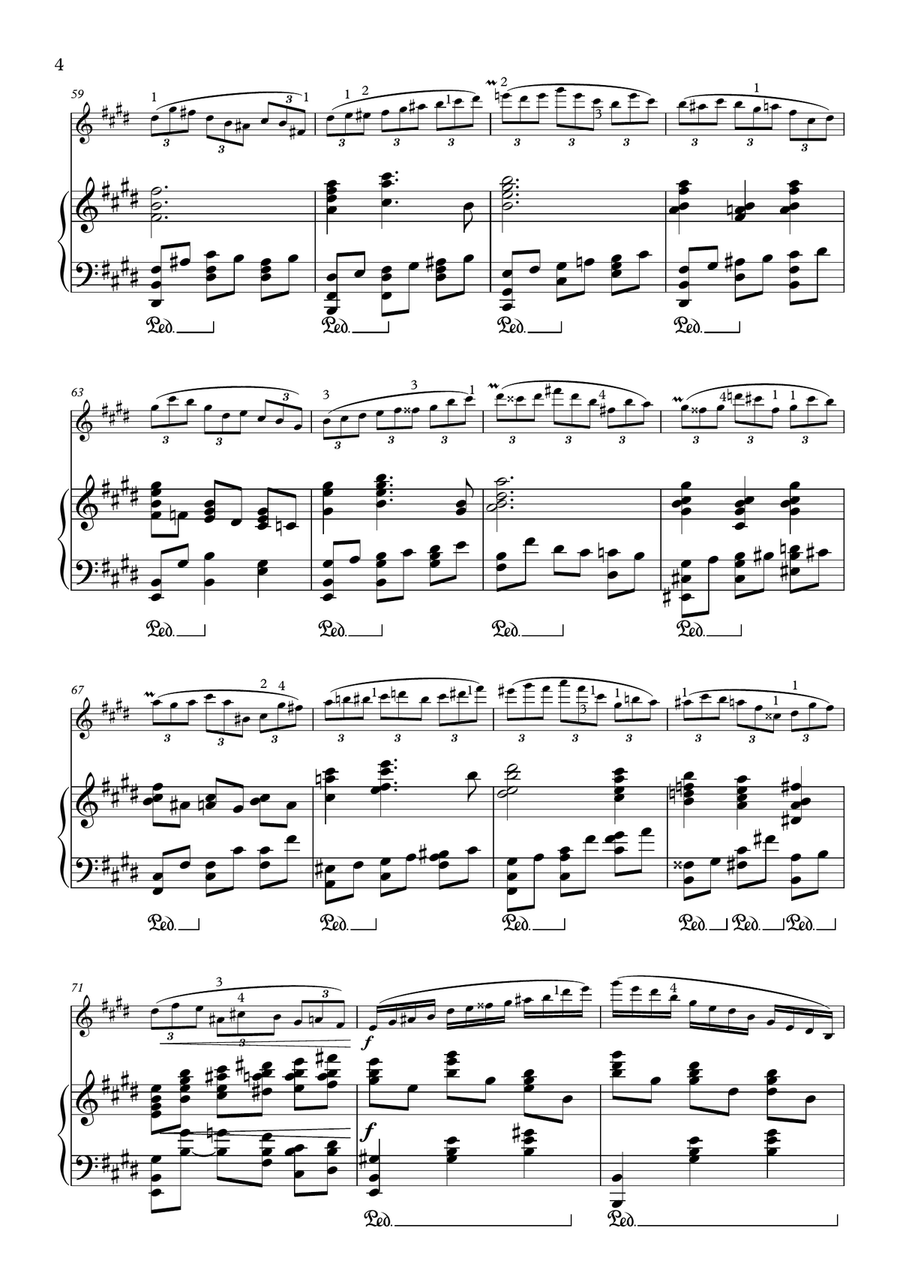 Strauss Emperor Waltz Violin Solo scores gallery preview page 4