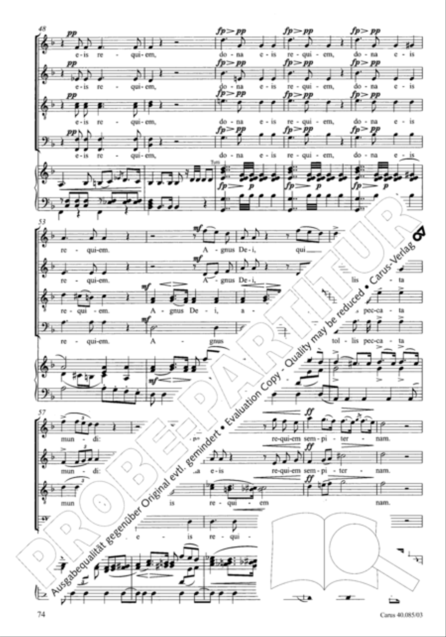 Missa pro defunctis Missa pro defunctis 4-Part scores gallery preview page 75