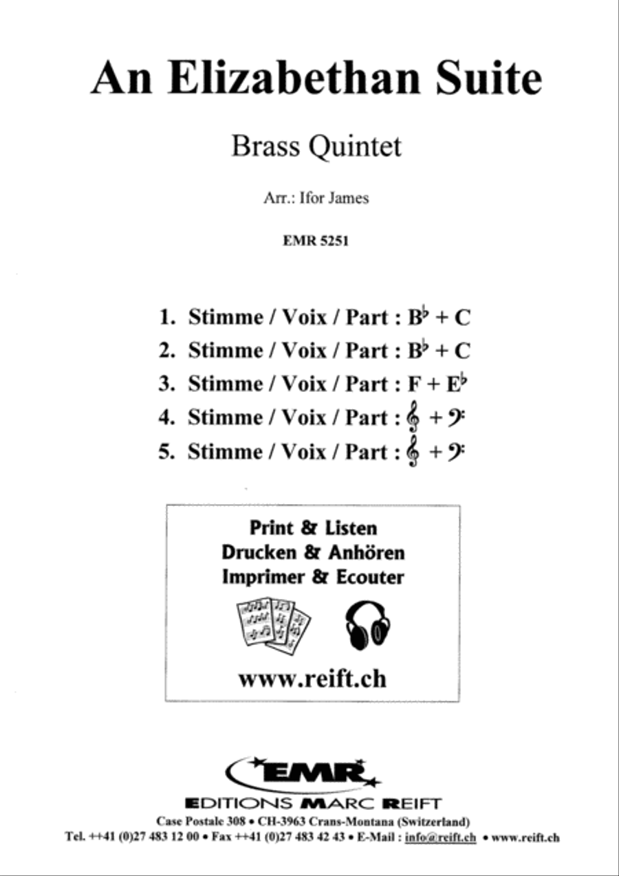 An Elizabethan Suite An Elizabethan Suite Brass Quintet scores gallery preview page 2