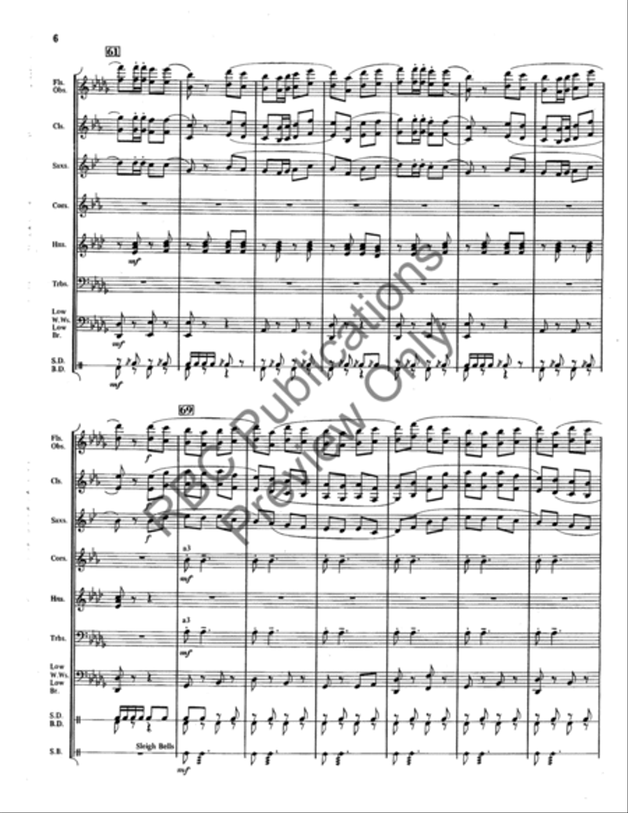 Three Old French Ballads (Score) Concert Band scores gallery preview page 7
