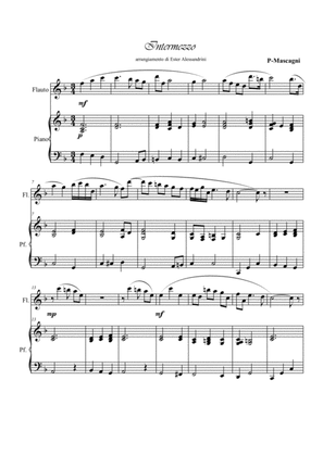 Internezzo from Cavalleria rusticana. Flute and piano