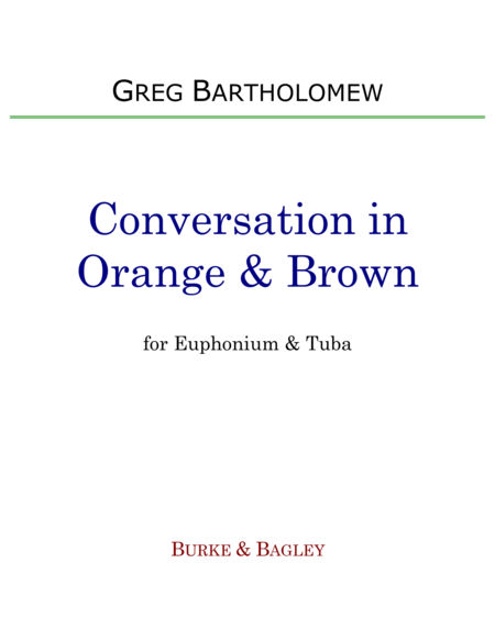 Conversation in Orange & Brown for Euphonium & Tuba image number null