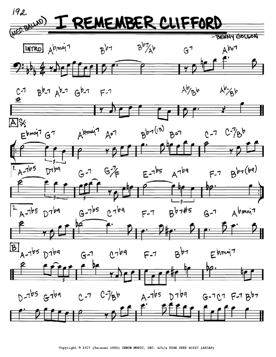 I Remember Clifford Piano scores gallery preview page 1