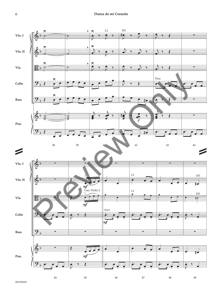 Danza de mi Corozón String Orchestra scores gallery preview page 5