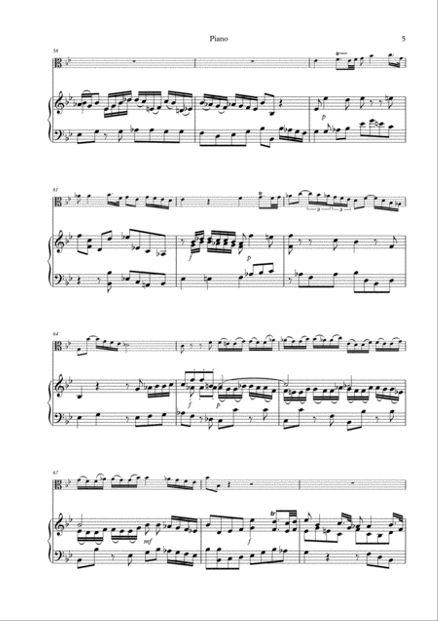 (Alto) Trombone Concerto in B♭ - with piano reduction! Piano Accompaniment scores gallery preview page 5