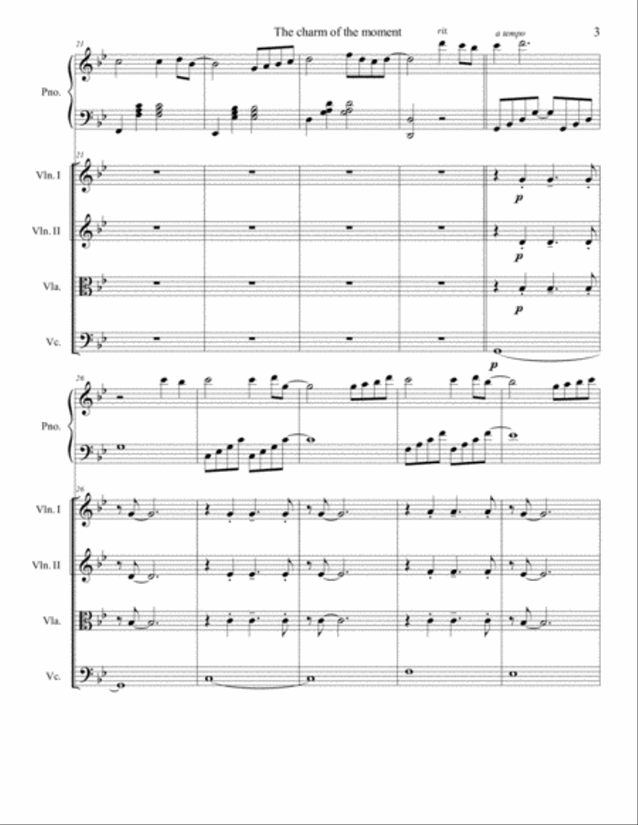 The charm of the moment The charm of the moment Piano Quintet scores gallery preview page 3
