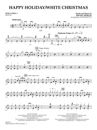 Happy Holiday/White Christmas (arr. Ted Ricketts) - Percussion 1